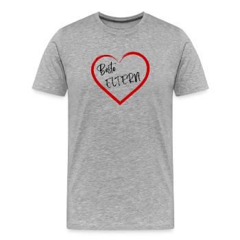 Meilleurs parents - T-shirt bio Premium Homme - gris chiné - Devant - Damien (186cm)