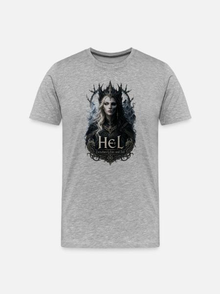 Zwischen Leben und Tod - Männer Premium Bio T-Shirt - Grau meliert