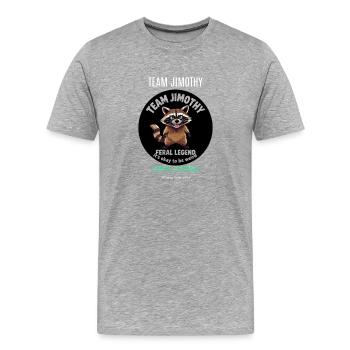 Équipe de ratons laveurs Légendes Sauvages Jimothy - T-shirt bio Premium Homme - gris chiné - Devant - Damien (186cm)