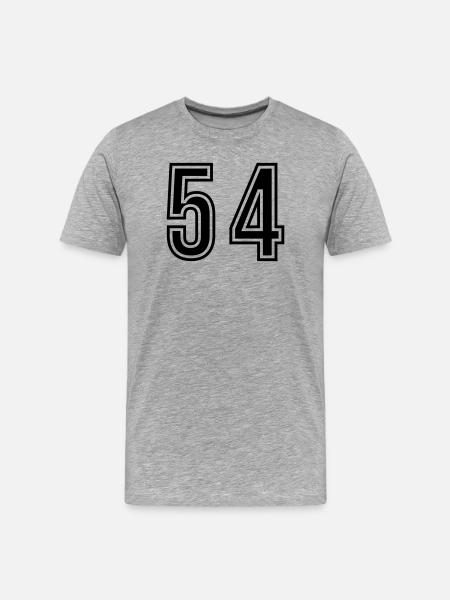 54 Number Symbol - Men's Premium Organic T-Shirt - heather grey