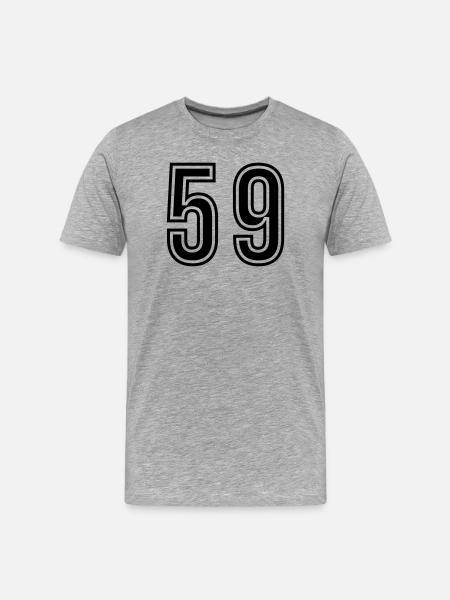 59 Number Symbol - Men's Premium Organic T-Shirt - heather grey