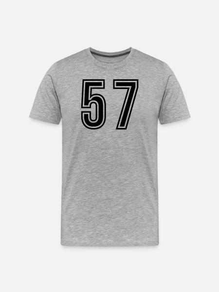 57 Symbole numérique - T-shirt bio Premium Homme - gris chiné
