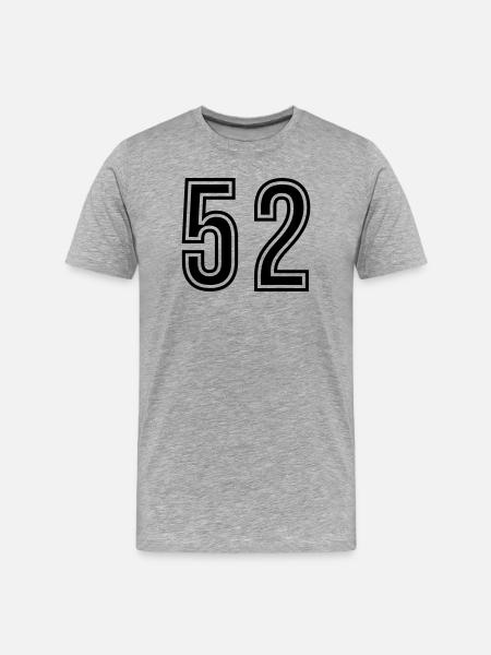 52 Number Symbol - Men's Premium Organic T-Shirt - heather grey
