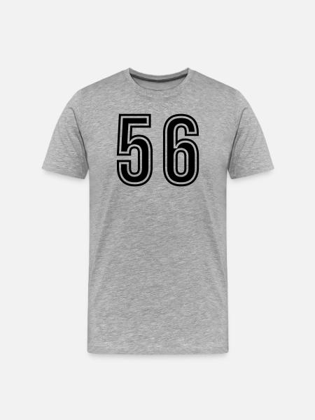 56 Symbole numérique - T-shirt bio Premium Homme - gris chiné