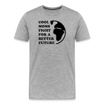 LES MAMANS COOL SE BATTENT POUR UN AVENIR MEILLEUR - T-shirt bio Premium Homme - gris chiné - Devant - Damien (186cm)