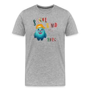 Effectifs scolaires 2026 - T-shirt bio Premium Homme - gris chiné - Devant - Damien (186cm)