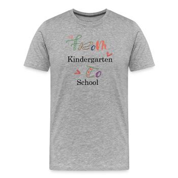 Maternelle - T-shirt bio Premium Homme - gris chiné - Devant - Damien (186cm)