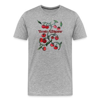 Le Chuchoteur de Tomates - T-shirt bio Premium Homme - gris chiné - Devant - Damien (186cm)