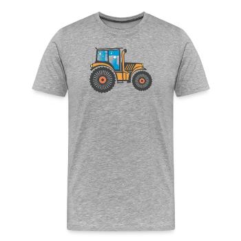 Conception agricole tracteur - T-shirt bio Premium Homme - gris chiné - Devant - Damien (186cm)