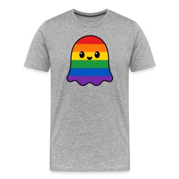 Esprit de la fierté arc-en-ciel - T-shirt bio Premium Homme - gris chiné - Devant - Damien (186cm)