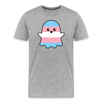 Trans Pride Spirit - Men's Premium Organic T-Shirt - heather grey - Front - Damien (186cm)