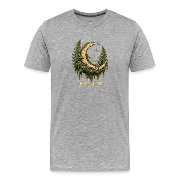 Sorcière des Bois Sombres, Sorcière de la Mousse Forêt Gothique Cresce - T-shirt bio Premium Homme - gris chiné - Devant - Damien (186cm)