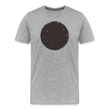 Grunge Circle Stamp Frame Vintage Rubber Seal Badg - T-shirt bio Premium Homme - gris chiné - Devant - Damien (186cm)