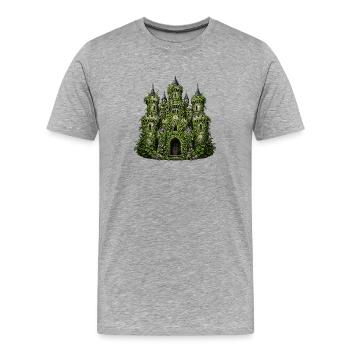 Château de lierre de Liana Splendour - T-shirt bio Premium Homme - gris chiné - Devant - Damien (186cm)