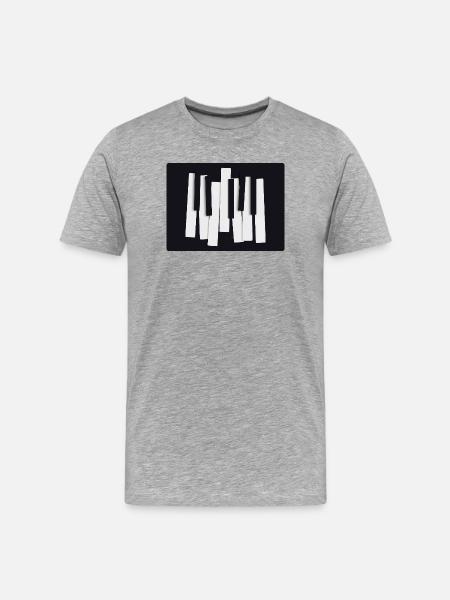 Abstract Piano Keys – Modern Design - Men's Premium Organic T-Shirt - heather grey
