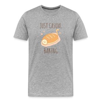 Kotek - juste de la pâtisserie occasionnelle - T-shirt bio Premium Homme - gris chiné - Devant - Damien (186cm)