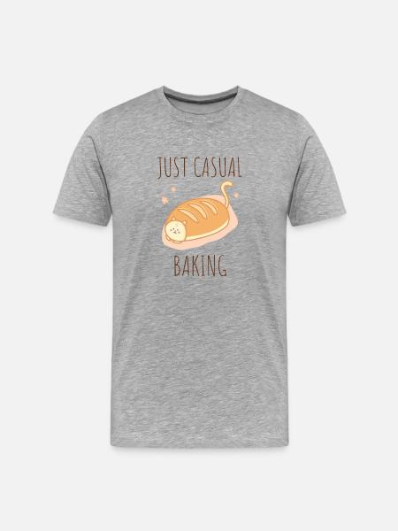 Kotek - just casual baking - Men's Premium Organic T-Shirt - heather grey