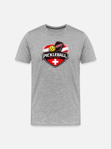 Pickleball SWITZERLAND - Men's Premium Organic T-Shirt - heather grey