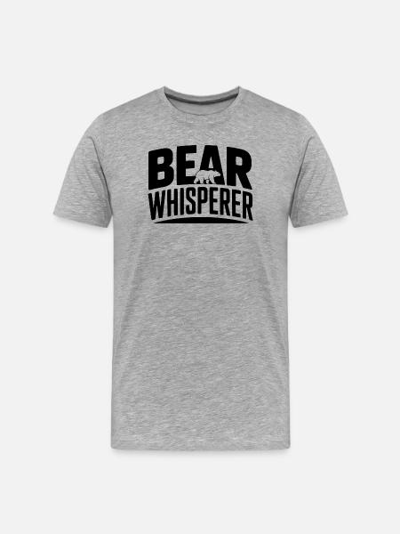 Bärenflüsterer - Männer Premium Bio T-Shirt - Grau meliert