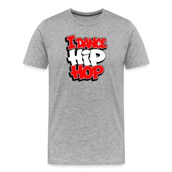 I Dance Hip Hop Style Graffiti Motif / Breackdance - Men's Premium Organic T-Shirt - heather grey - Front - Damien (186cm)