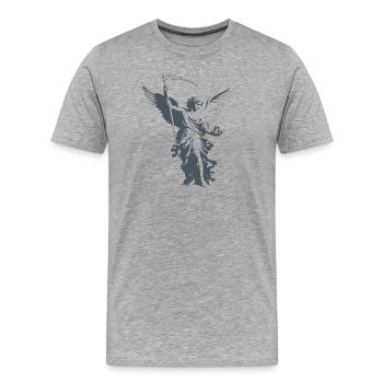 ange ailé - T-shirt bio Premium Homme - gris chiné - Devant - Damien (186cm)