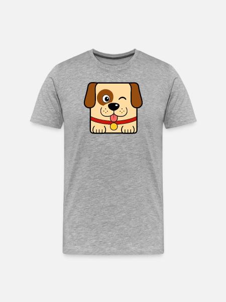 Dog - Men's Premium Organic T-Shirt - heather grey