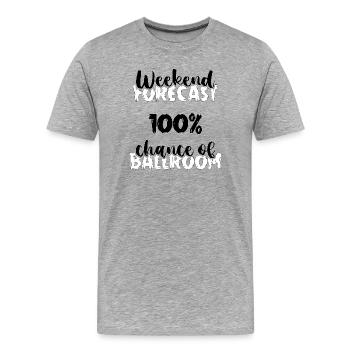 Danse de couple en valse - T-shirt bio Premium Homme - gris chiné - Devant - Damien (186cm)