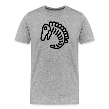 Fossil - Männer Premium Bio T-Shirt - Grau meliert - Vorne - Damien (186cm)