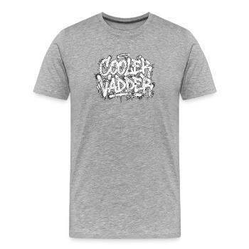 Cool Father Graffiti Écriture - T-shirt bio Premium Homme - gris chiné - Devant - Damien (186cm)