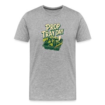 Plateau de propagation Humour de la pépinière de plantes, plateau d’accessoires Da - T-shirt bio Premium Homme - gris chiné - Devant - Damien (186cm)