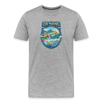 Da Nang, Vietnam - Men's Premium Organic T-Shirt - heather grey - Front - Damien (186cm)