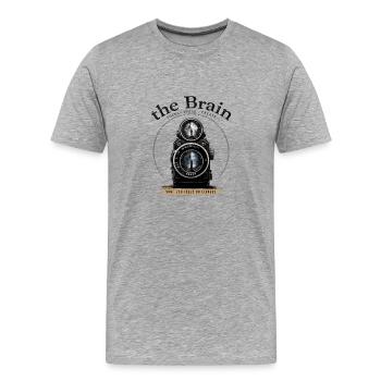 Motif de mise au point vintage pour appareil photo - T-shirt bio Premium Homme - gris chiné - Devant - Damien (186cm)