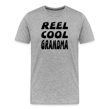 Grand-mère - T-shirt bio Premium Homme - gris chiné - Devant - Damien (186cm)