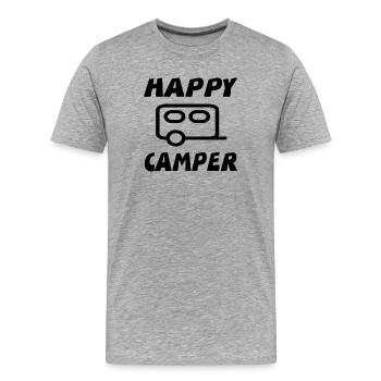 Campeur - T-shirt bio Premium Homme - gris chiné - Devant - Damien (186cm)