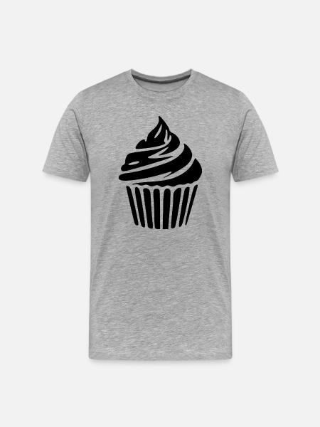 Cupcake Muffin Bakery Baking Gift - Men's Premium Organic T-Shirt - heather grey