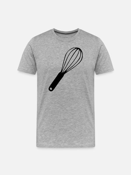 Cadeau du cuisinier fouet - T-shirt bio Premium Homme - gris chiné