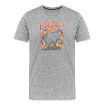 Jimothy Viral Raccoon Funny Team Jimothy - Men's Premium Organic T-Shirt - heather grey - Front - Damien (186cm)