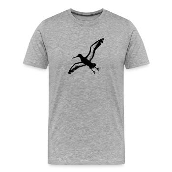 Königalbatros - Männer Premium Bio T-Shirt - Grau meliert - Vorne - Damien (186cm)