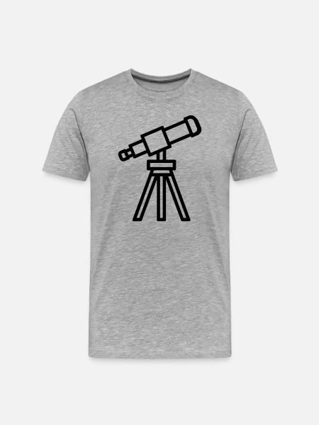 telescope - Men's Premium Organic T-Shirt - heather grey