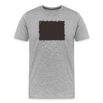 Grunge Rectangle Stamp Frame Vintage Rubber Border - Men's Premium Organic T-Shirt - heather grey - Front - Damien (186cm)