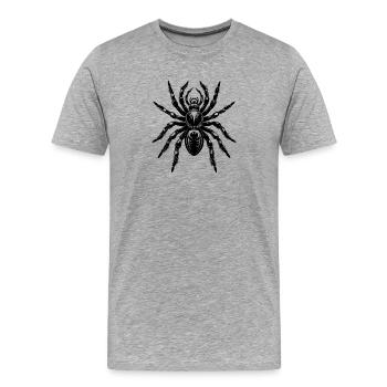 Tarantula spider - Men's Premium Organic T-Shirt - heather grey - Front - Damien (186cm)