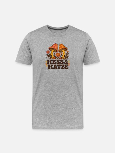 Hess and Hatze Retro Psychedelic - Men's Premium Organic T-Shirt - heather grey