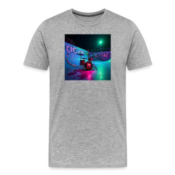 One and One by Mark Noone - Men's Premium Organic T-Shirt - heather grey - Front - Damien (186cm)
