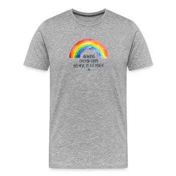 Painted rainbow - Men's Premium Organic T-Shirt - heather grey - Front - Damien (186cm)