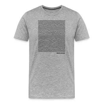 geometric wavy lines - Men's Premium Organic T-Shirt - heather grey - Front - Damien (186cm)