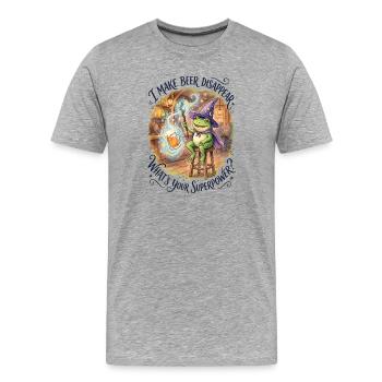 I'm Making Beer Disappear Craft Beer - Men's Premium Organic T-Shirt - heather grey - Front - Damien (186cm)