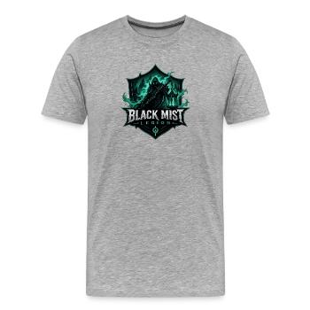 Black Mist Legion Logo Transparent - T-shirt bio Premium Homme - gris chiné - Devant - Damien (186cm)