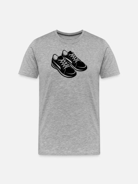 Tennisschuhe - Männer Premium Bio T-Shirt - Grau meliert
