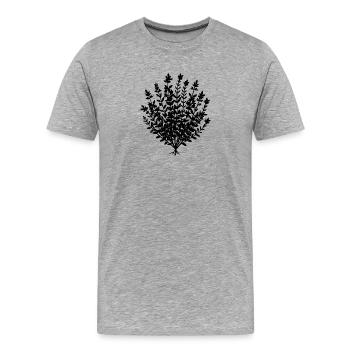 Thymian - Männer Premium Bio T-Shirt - Grau meliert - Vorne - Damien (186cm)