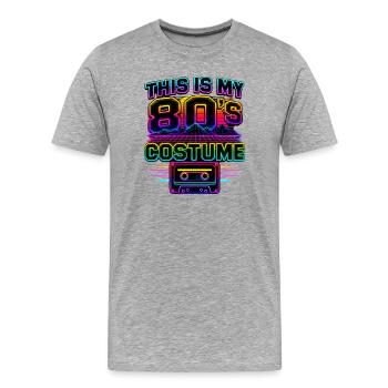 C’est mon costume des années 80 - T-shirt bio Premium Homme - gris chiné - Devant - Damien (186cm)